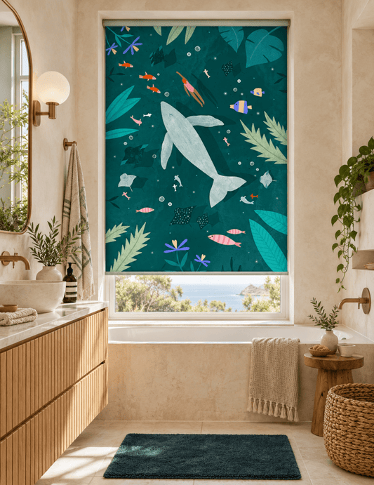 Peaceful Ocean Encounter Printed Roller Blind - 1X2959956 - Art Fever - Art Fever