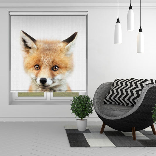 Peekaboo Baby Fox Printed Picture Photo Roller Blind - 1X2497426 - Art Fever - Art Fever