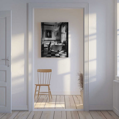 Penguin Romance Canvas Print Wall Art 1X3063150 - ART FEVER - Art Fever