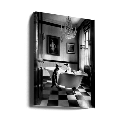 Penguin Romance Canvas Print Wall Art 1X3063150 - ART FEVER - Art Fever