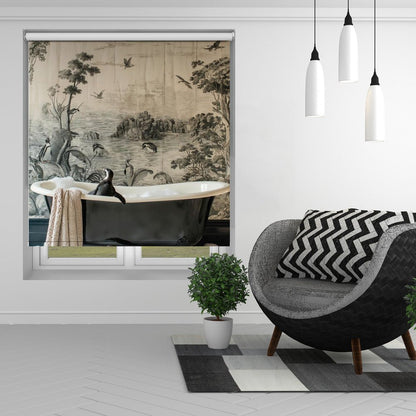 Penguins’ Dreamy Bath Time Printed Picture Photo Roller Blind - 1X3063066 - Art Fever - Art Fever