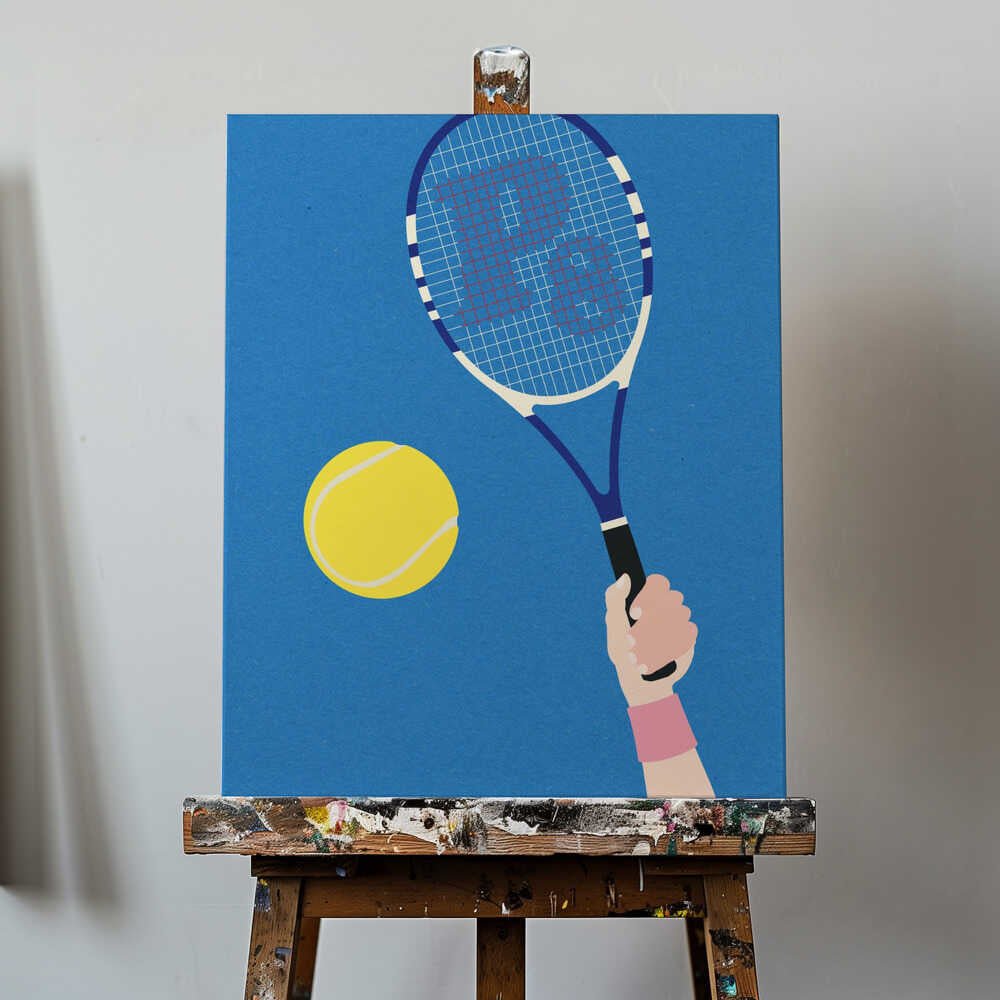 Perfect Serve Canvas Print Wall Art 1X2884682 - ART FEVER - Art Fever