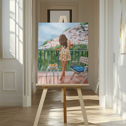 Italian Lemon Balcony  Canvas Print Wall Art 1X3194658