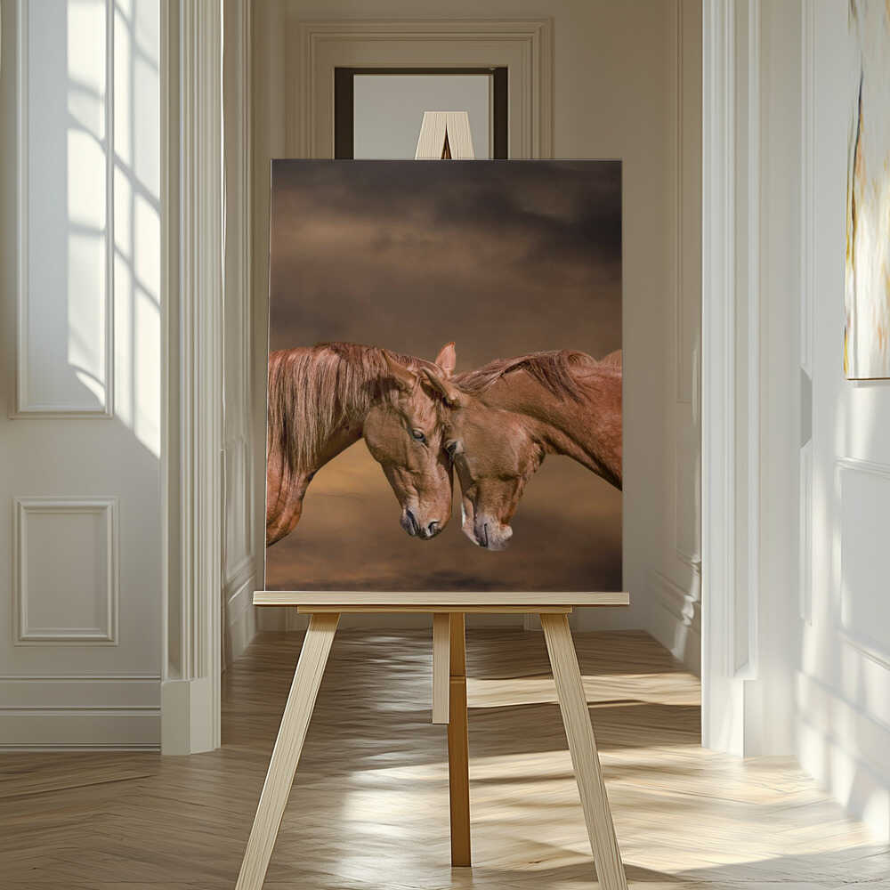 Gentle Horse Connection Canvas Print Wall Art 1X3354332