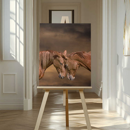 Gentle Horse Connection Canvas Print Wall Art 1X3354332