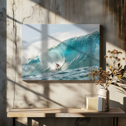 Powerful Ocean Surfing Canvas Print Wall Art 1X3289635