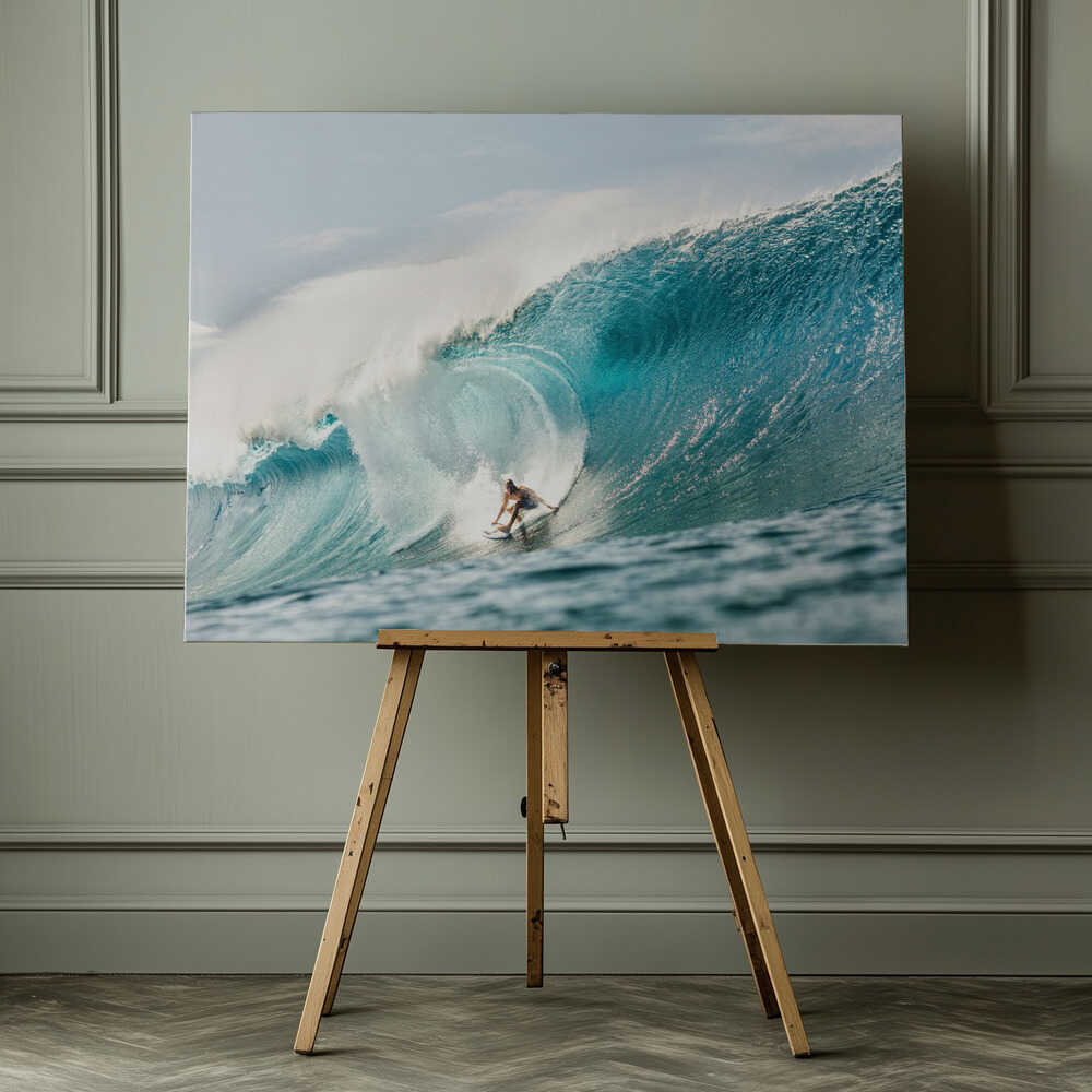 Powerful Ocean Surfing Canvas Print Wall Art 1X3289635
