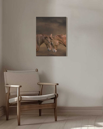 Gentle Horse Connection Canvas Print Wall Art 1X3354332