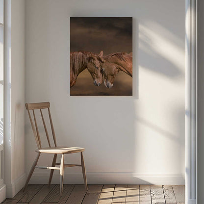 Gentle Horse Connection Canvas Print Wall Art 1X3354332