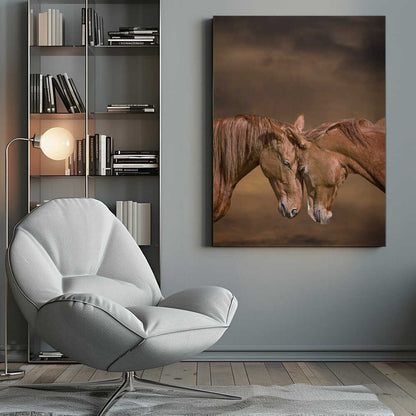 Gentle Horse Connection Canvas Print Wall Art 1X3354332