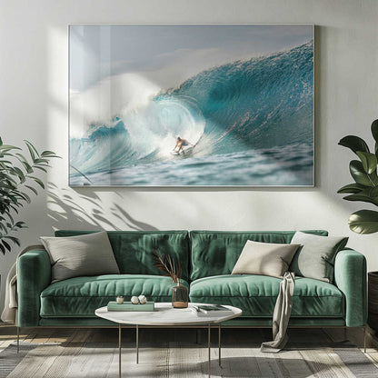 Powerful Ocean Surfing Canvas Print Wall Art 1X3289635