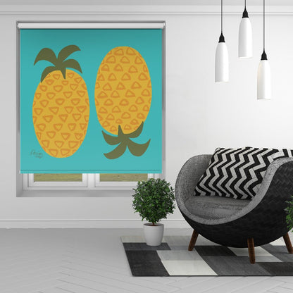 Pineapple Party Printed Picture Photo Kitchen Roller Blind - 1X2671264 - Art Fever - Art Fever