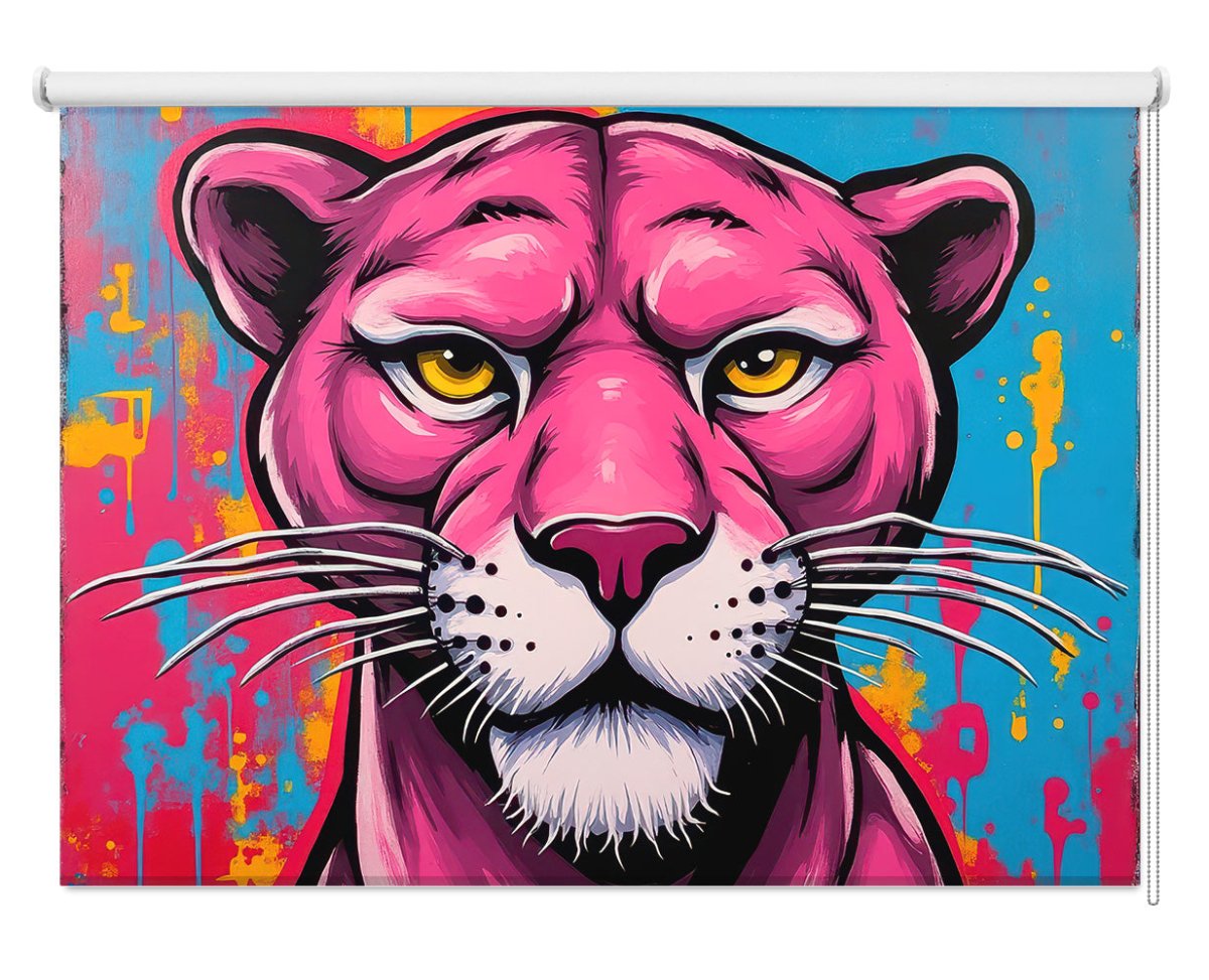 Pink Panther Digital Art Printed Picture Photo Roller Blind - RB1357 - Art Fever - Art Fever