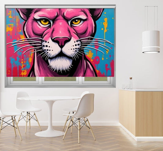 Pink Panther Digital Art Printed Picture Photo Roller Blind - RB1357 - Art Fever - Art Fever