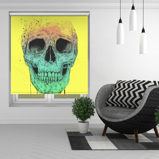 Pop Art Skull Printed Picture Photo Roller Blind - 1X2431414 - Art Fever - Art Fever