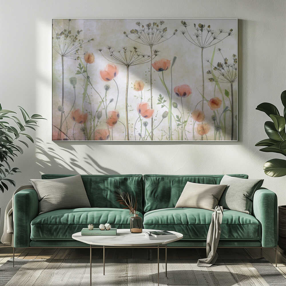 Poppy Meadow Canvas Print Wall Art 1X1673301 - ART FEVER - Art Fever
