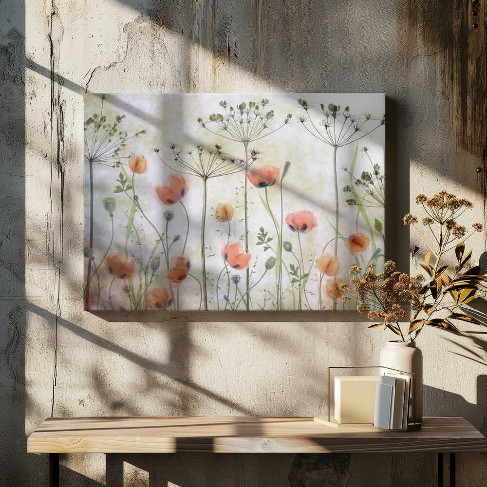 Poppy Meadow Canvas Print Wall Art 1X1673301 - ART FEVER - Art Fever