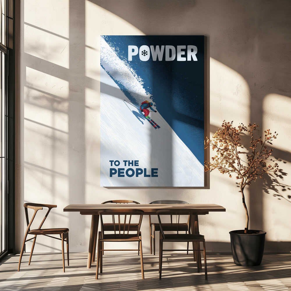Powder To the People Canvas Print Wall Art 1X3178807 - ART FEVER - Art Fever