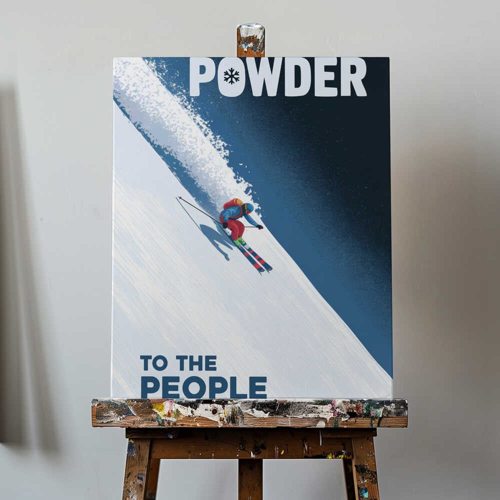 Powder To the People Canvas Print Wall Art 1X3178807 - ART FEVER - Art Fever