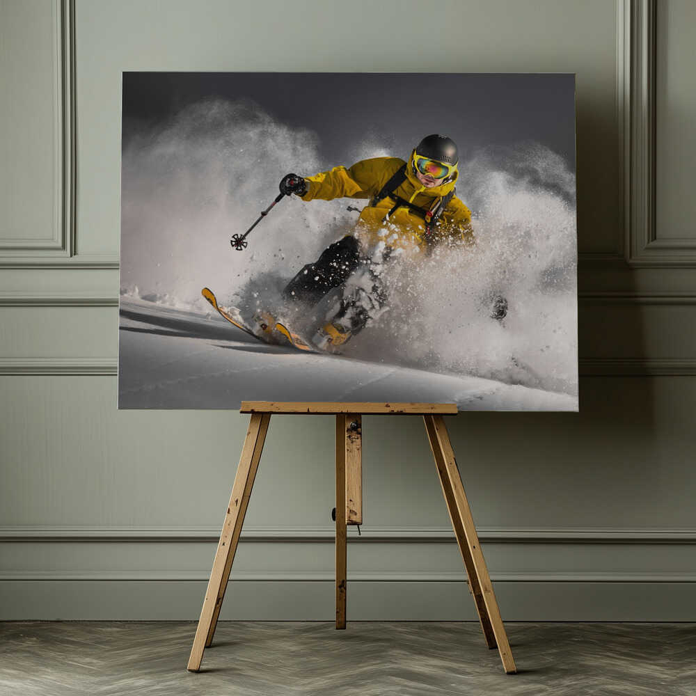 Powdered Descent Canvas Print Wall Art 1X1812598 - ART FEVER - Art Fever