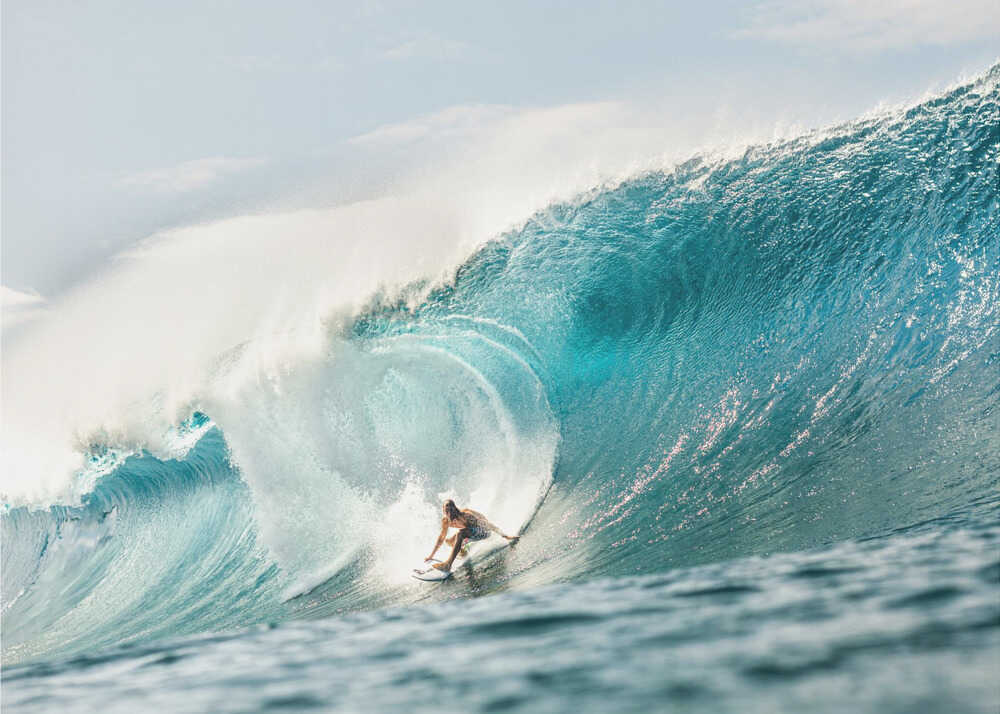Powerful Ocean Surfing Canvas Print Wall Art 1X3289635 - ART FEVER - Art Fever