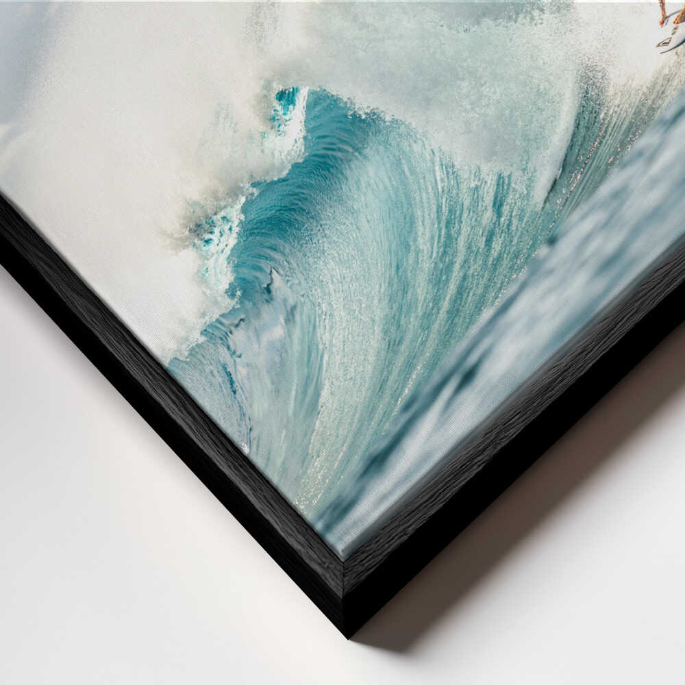 Powerful Ocean Surfing Canvas Print Wall Art 1X3289635 - ART FEVER - Art Fever
