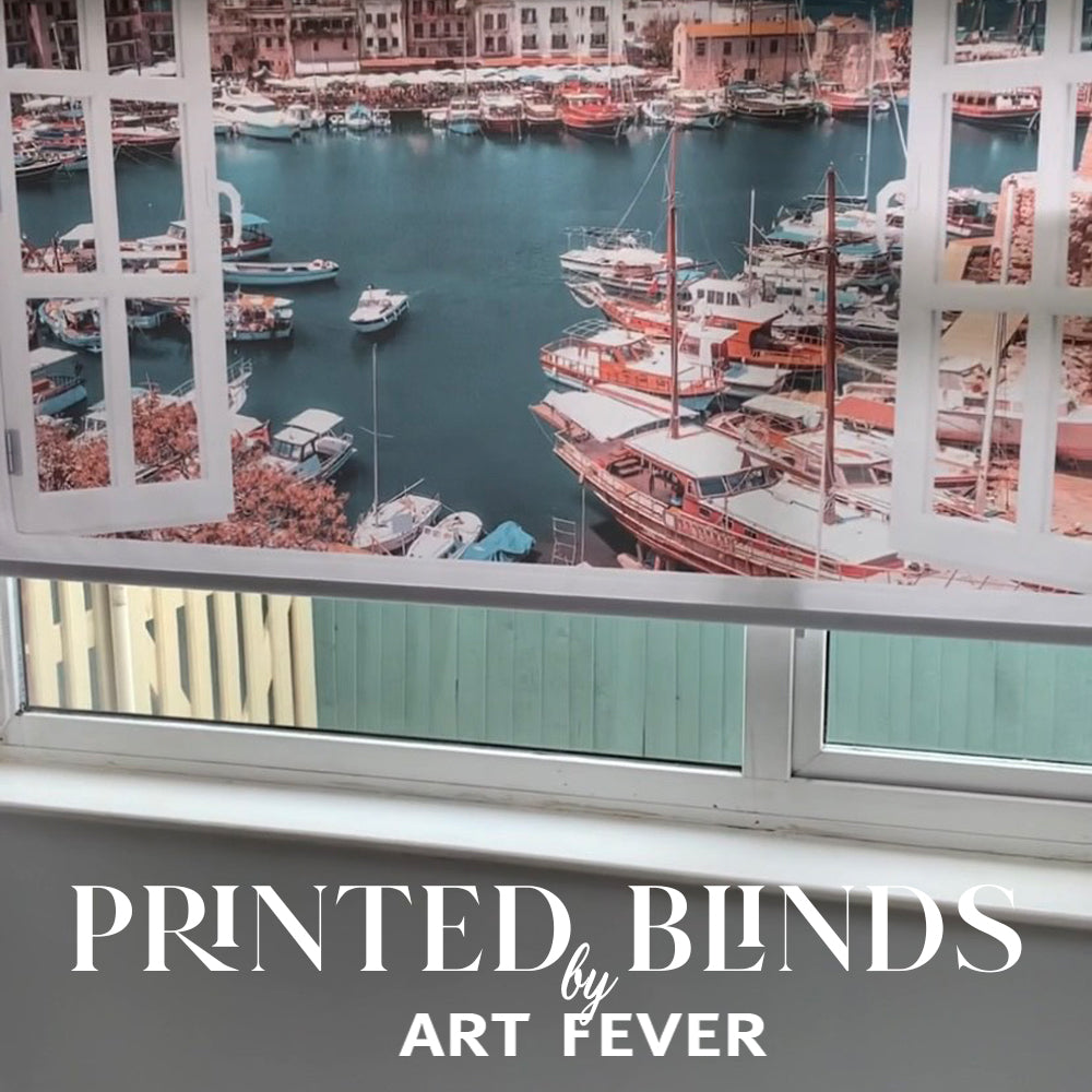 Printed roller blinds by Art Fever. Made to your size featuring any image you would like.