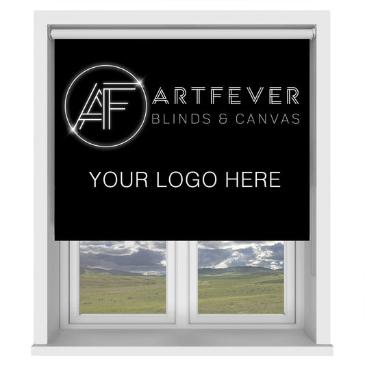 Printed Logo Blinds - Your Company Logo Roller Blind - Art Fever - Art Fever