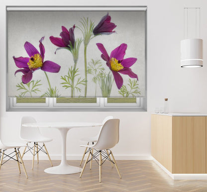 Pulsatilla Printed Picture Photo Roller Blind - 1X2050031 - Art Fever - Art Fever