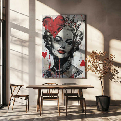 Queen of Hearts Canvas Print Wall Art 1X2733348 - ART FEVER - Art Fever