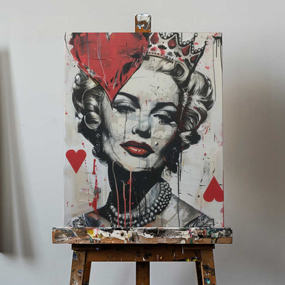 Queen of Hearts Canvas Print Wall Art 1X2733348 - ART FEVER - Art Fever
