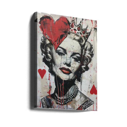 Queen of Hearts Canvas Print Wall Art 1X2733348 - ART FEVER - Art Fever