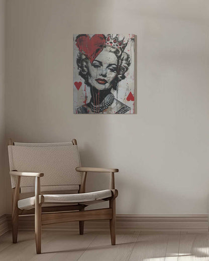 Queen of Hearts Canvas Print Wall Art 1X2733348 - ART FEVER - Art Fever
