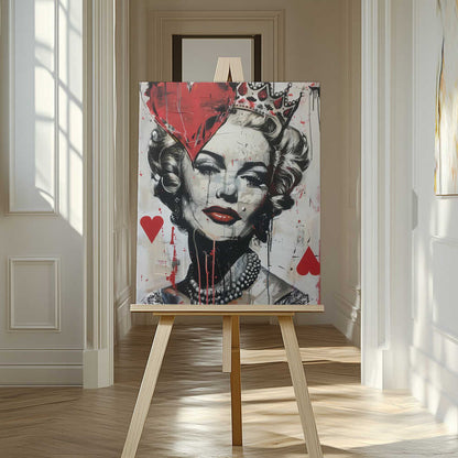 Queen of Hearts Canvas Print Wall Art 1X2733348 - ART FEVER - Art Fever