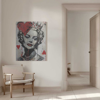 Queen of Hearts Canvas Print Wall Art 1X2733348 - ART FEVER - Art Fever