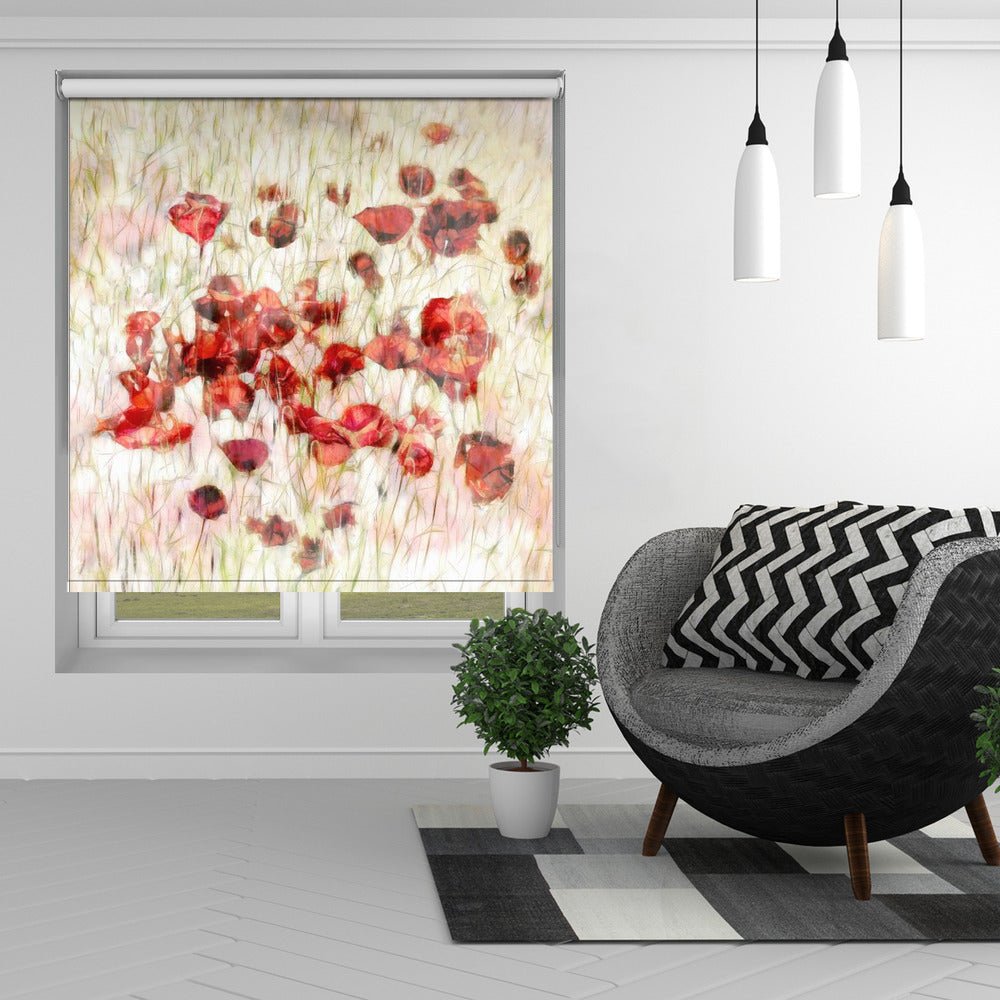 Queens of free nature Red Poppies Printed Picture Photo Roller Blind - 1X2584244 - Art Fever - Art Fever