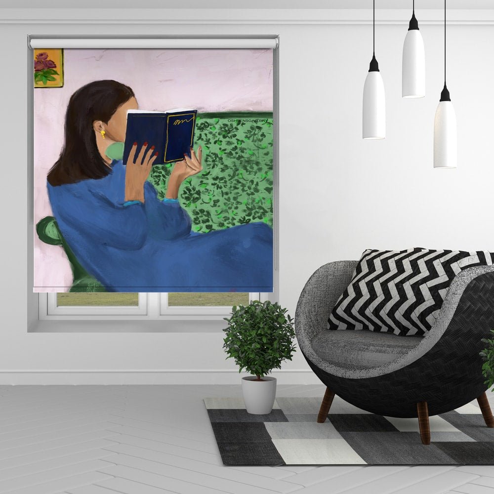 Quiet Reading Moment Printed Roller Blind - 1X3576284 - Art Fever - Art Fever