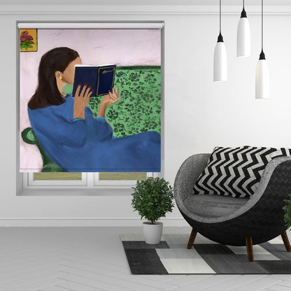 Quiet Reading Moment Printed Roller Blind - 1X3576284 - Art Fever - Art Fever