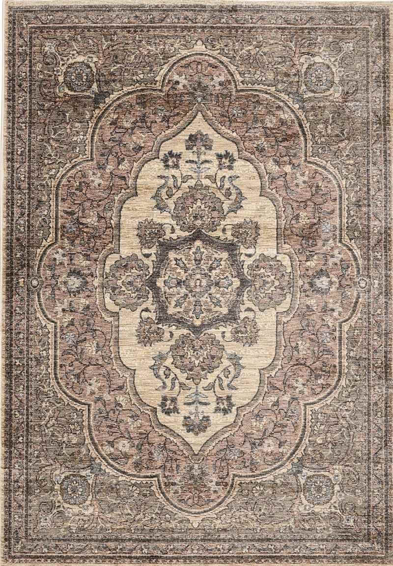 Raja Medallion Vintage Rug – Brown Heritage Elegance - The Rugs - Art Fever