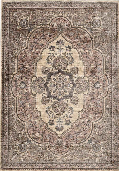Raja Medallion Vintage Rug – Brown Heritage Elegance - The Rugs - Art Fever