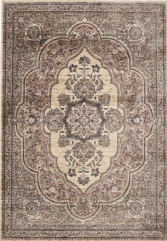 Raja Medallion Vintage Rug – Brown Heritage Elegance - The Rugs - Art Fever
