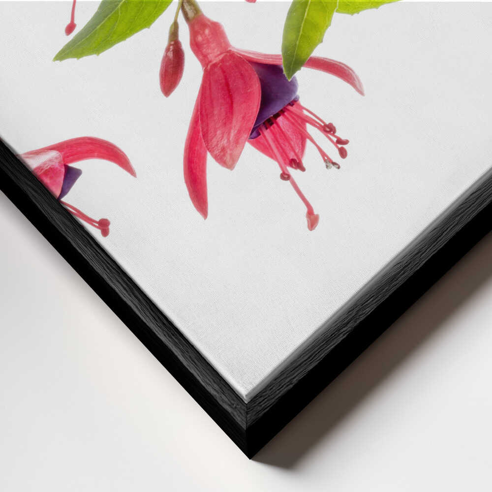 Red Fuchsia Floral Art Canvas Print Wall Art 1X1747986 - ART FEVER - Art Fever