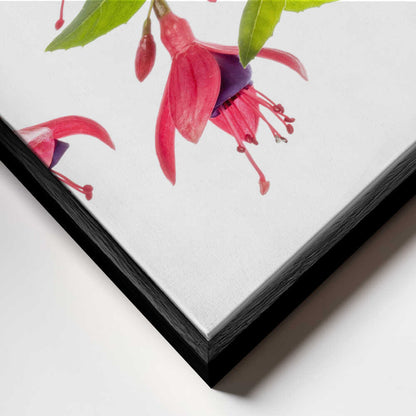 Red Fuchsia Floral Art Canvas Print Wall Art 1X1747986 - ART FEVER - Art Fever