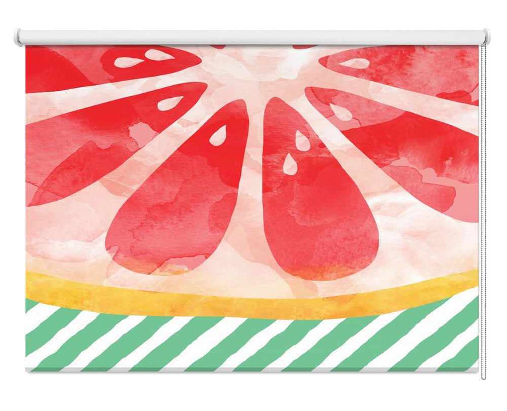 Red Grapefruit Printed Picture Photo Roller Blind - 1X2594596 - Art Fever - Art Fever