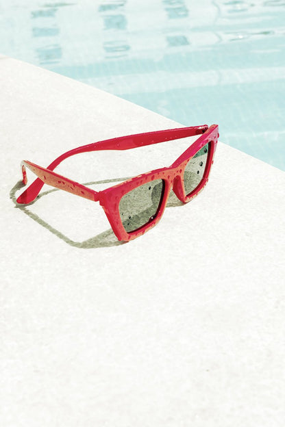 Red Sunglasses by the Swimming Pool Canvas Print Picture Wall Art - 1X2262144 - Art Fever - Art Fever