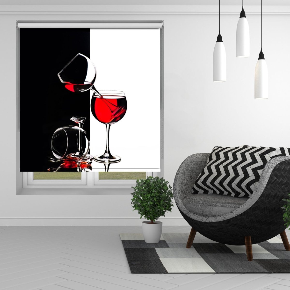 Red Wine Still Life Printed Picture Photo Roller Blind - 1X1097547 - Art Fever - Art Fever