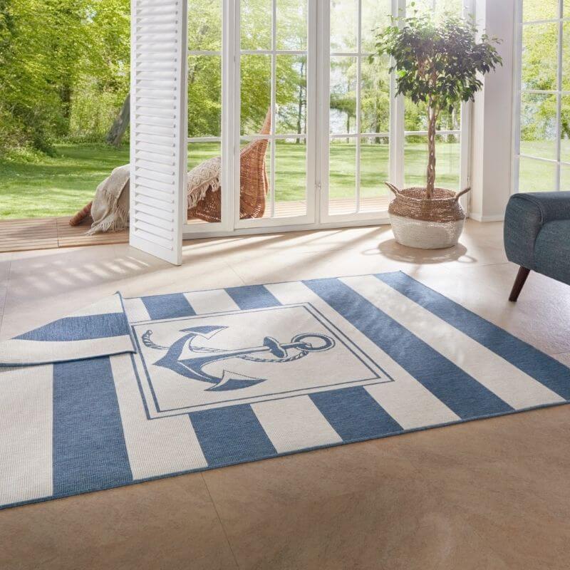 Reversible Indoor - Outdoor Flatweave Gandara Rug - The Rugs - Art Fever