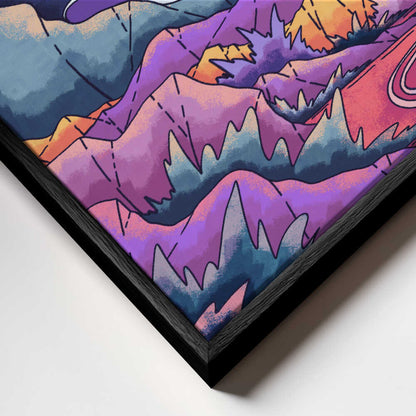 Road through the purple land Canvas Print Wall Art 1X3324697 - ART FEVER - Art Fever