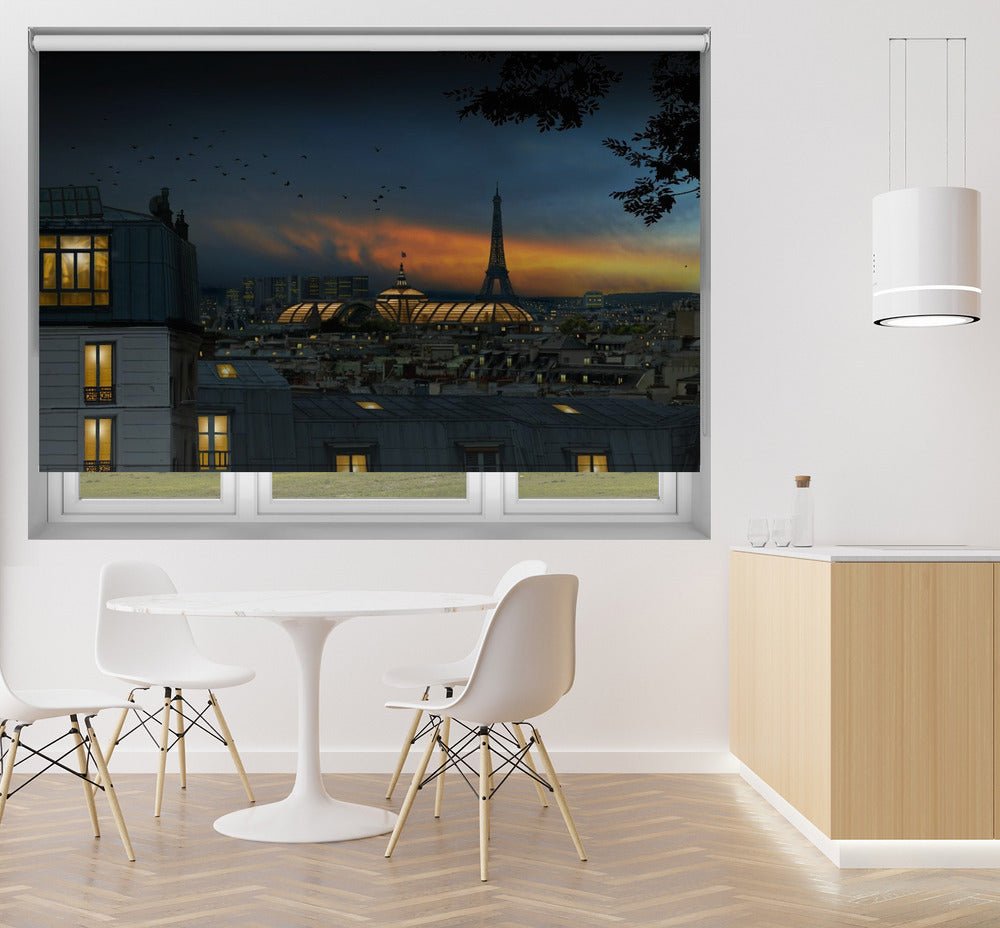 Roof of Paris at Blue Hour Printed Picture Photo Roller Blind - 1X1666839 - Pictufy - Art Fever
