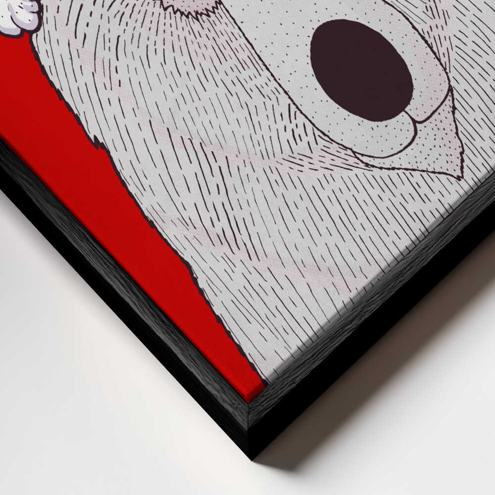 Santa red bear Canvas Print Wall Art 1X2979038 - ART FEVER - Art Fever